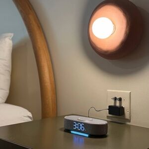 Power Tray Alarm Table Clock Gray - Capello